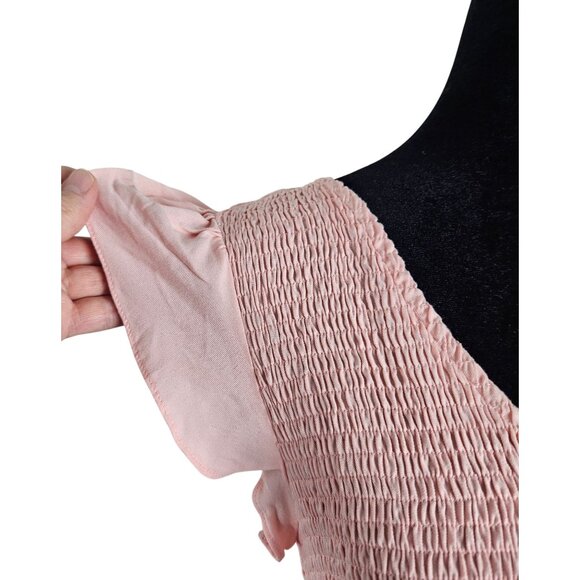 Pretty Garden Womens Flowy Small Maxi Dress Casual Cap Sleeve Smocked Bodice Bo - Picture 8 of 12